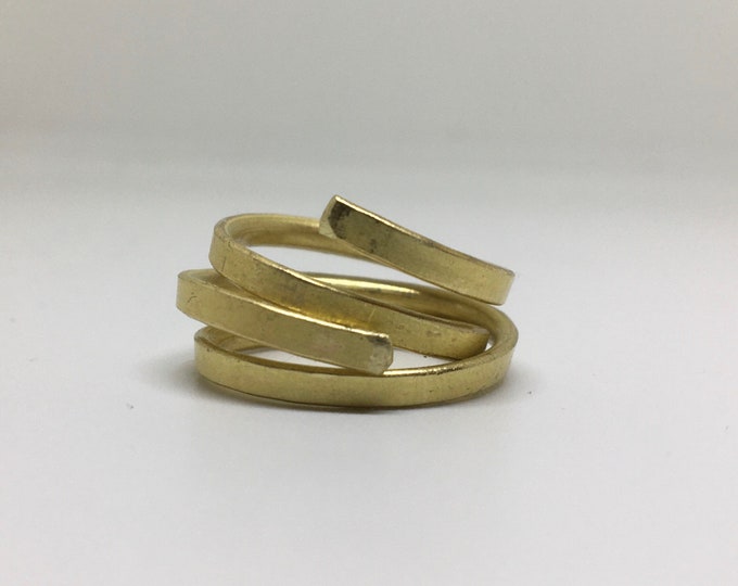 Adjustable Handmade brass ring