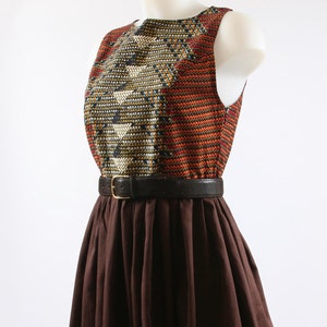 wax dress, zigzzag creation dress, cotton dress,