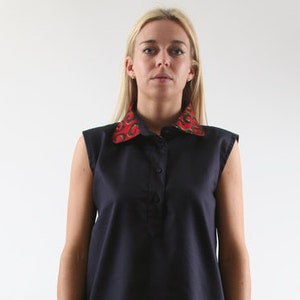 robe en coton avec empiècement en wax