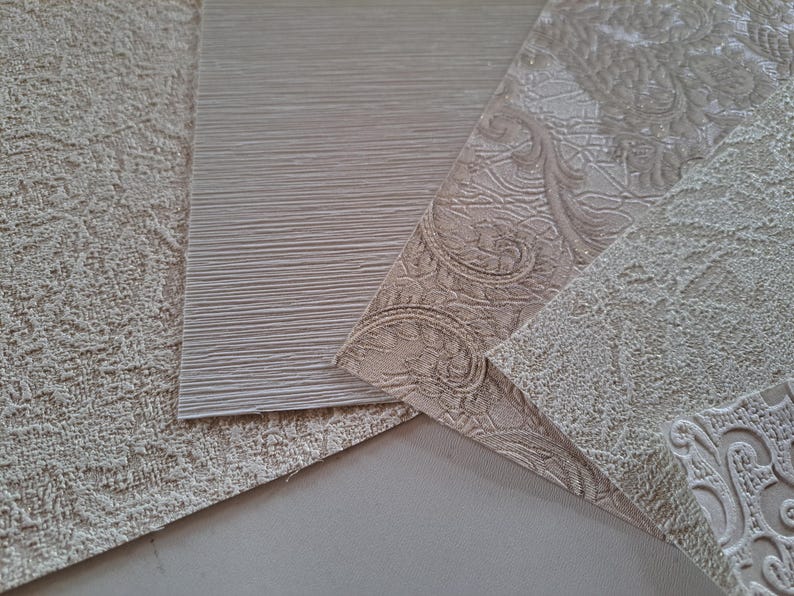 10 Deep Embossed Wallpaper Samples, A4 Heavyweight Textured Paper Pack ...