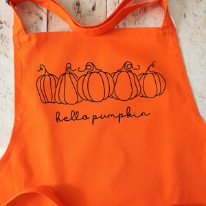 Pumpkin Apron - Autumn/Halloween/Thanksgiving/Fall Inspired/Hello Pumpkin