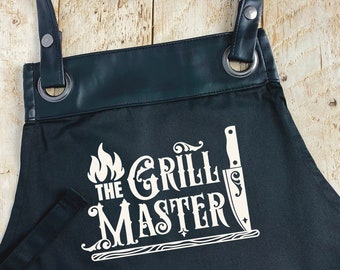 Personalised Barbecue Apron  - The Grill Master - Ideal for the Christmas Cook