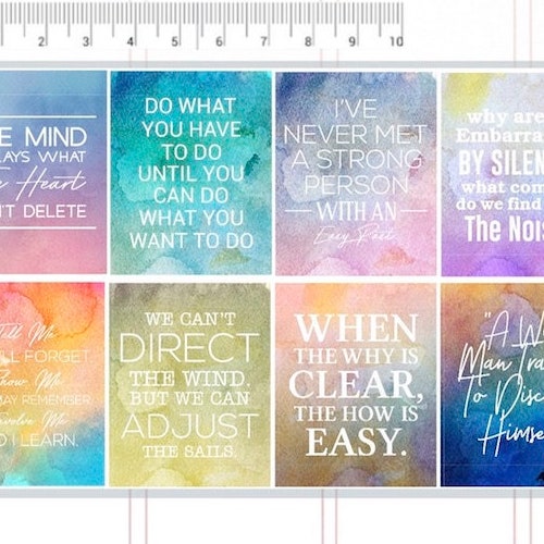 8 Motivational Fullbox Stickers // Planner Stickers for Erin - Etsy