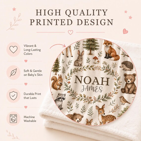 Woodland Baby Blanket – photo 2