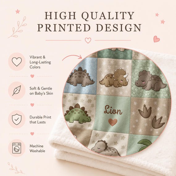 Dinosaur Baby Blanket – photo 2