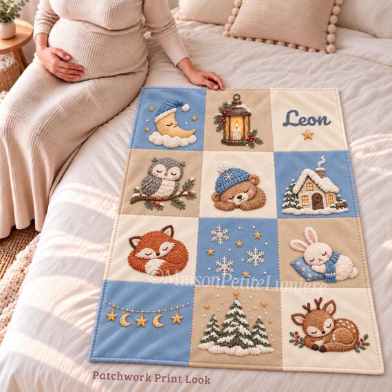 Woodland Winter Baby Blanket – photo 4