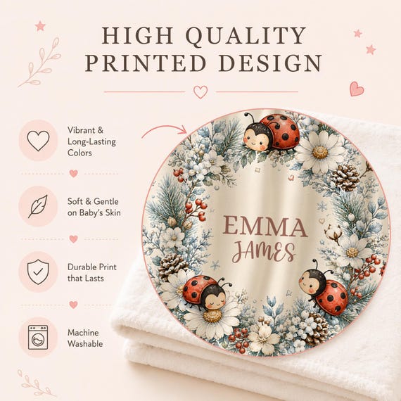 Winter Ladybug Baby Blanket – photo 2