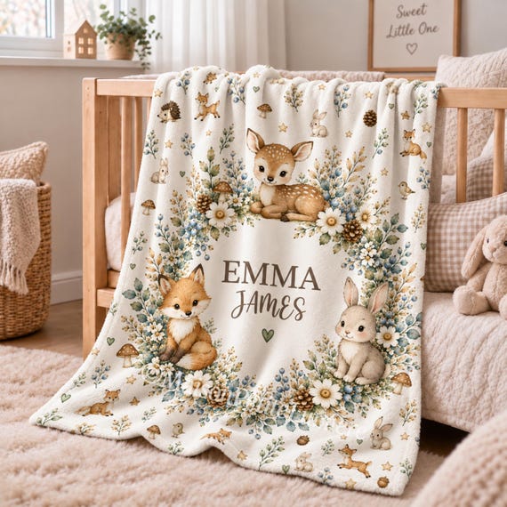 Woodland Baby Blanket