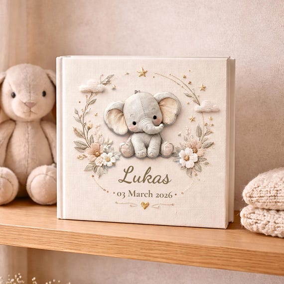 Elephant Baby Book 8x8