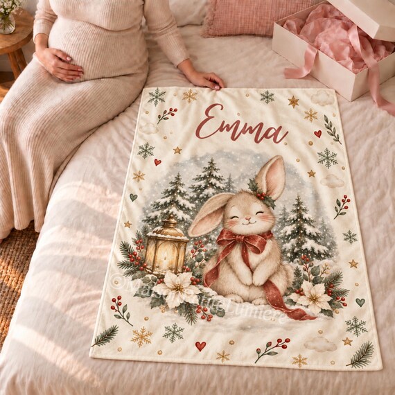 Christmas Bunny Baby Blanket – photo 2