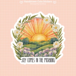 Christian Sticker Joy komt in de ochtend Bijbelvers sticker pack geloof stickers christelijke labels schrift Quote Bijbel Journal Planner 044