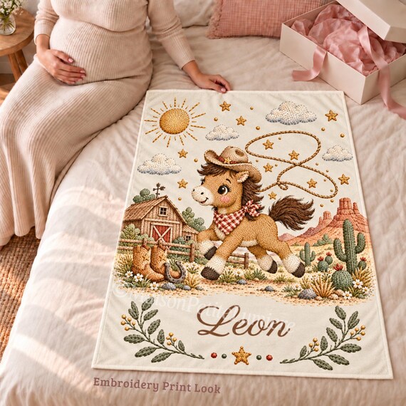 Cowboy Pony Baby Blanket – photo 2
