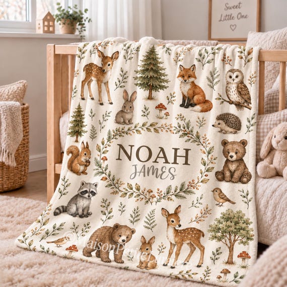 Woodland Baby Blanket