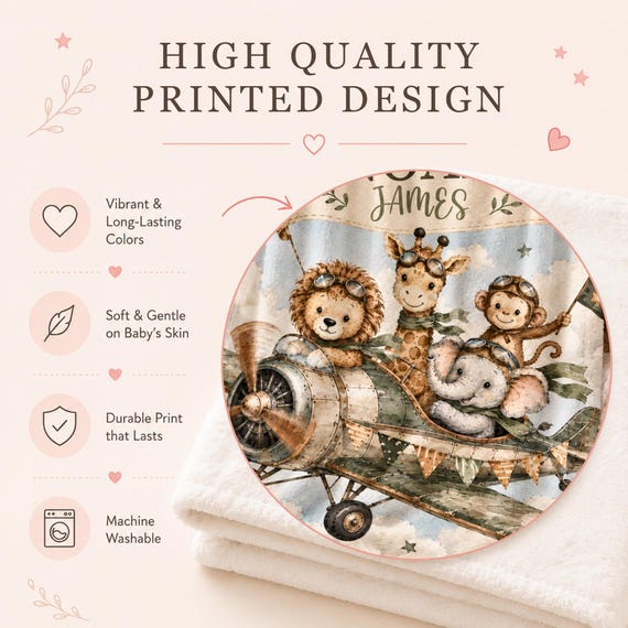 Boys Safari Baby Blanket – photo 2