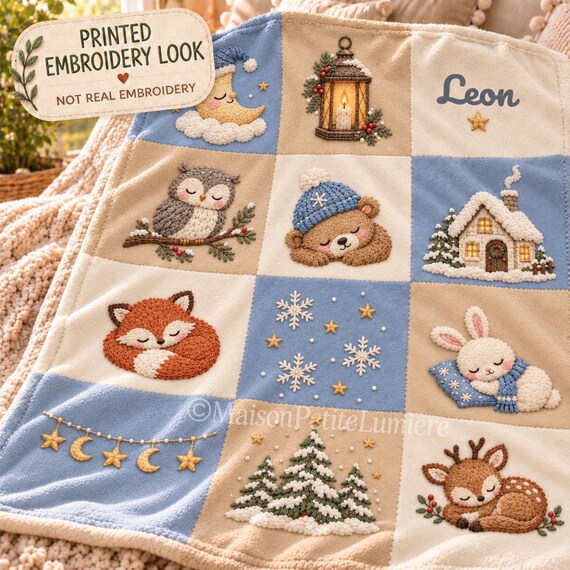 Woodland Winter Baby Blanket – photo 2