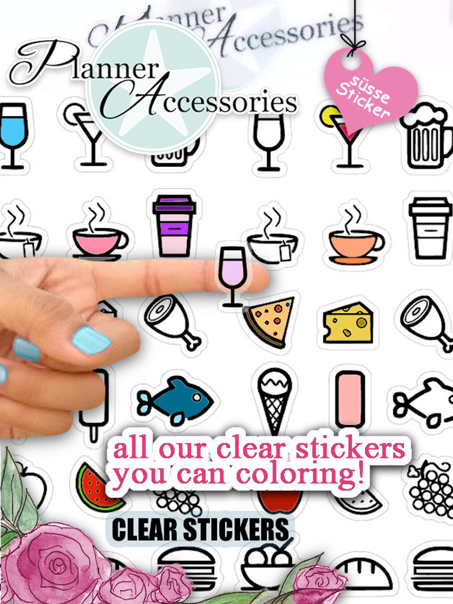 clear ballerine stickers slipper stickers ballet slipper stickers planner stickers erin condren functional stickers nr380