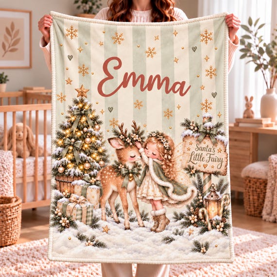 Christmas Fairy Baby Blanket