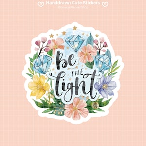 Christelijke sticker Wees het licht Bijbelvers sticker pack geloof religieuze sticker christelijke label schrift citeer inspirerende Journal Planner 005