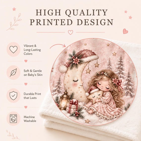Sleepy Moon Girl Baby Blanket – photo 2