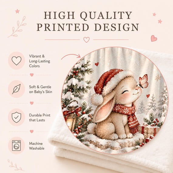 Christmas Bunny Baby Blanket – photo 2