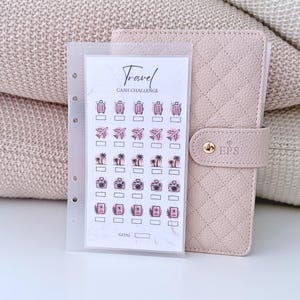 Travel Cash Challenge Envelope – Travel A6 Savings Card + Vellum Envelope | Vacation Budget