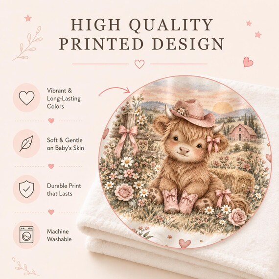 Highland Cow Baby Blanket – photo 2
