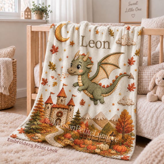 Autumn Baby Blanket Dragon for Boys