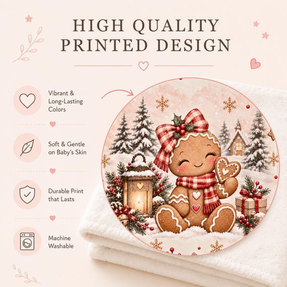 Gingerbread Girl Baby Blanket – photo 3
