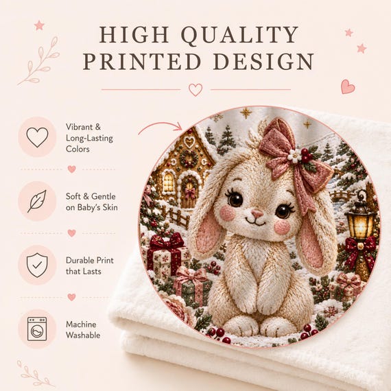 Christmas Bunny Baby Blanket – photo 2