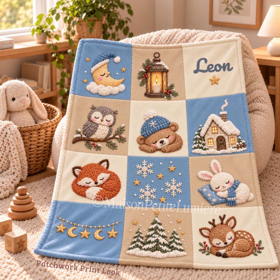 Woodland Winter Baby Blanket