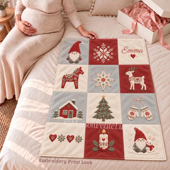 Scandinavian Christmas Baby Blanket – photo 3
