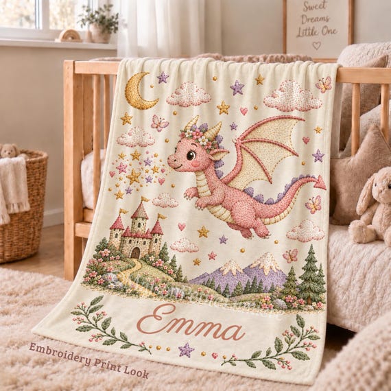 Pink Dragon Baby Blanket – photo 3