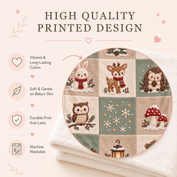 Woodland Baby Blanket for Christmas – photo 4