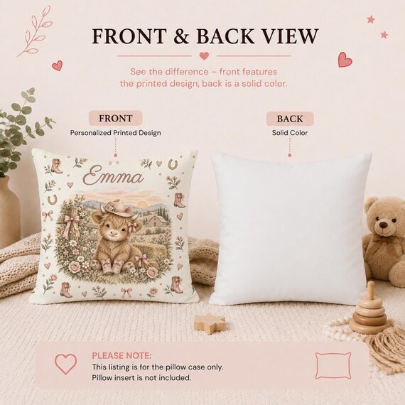 Highland Cow Baby Blanket Pillow Set – photo 7