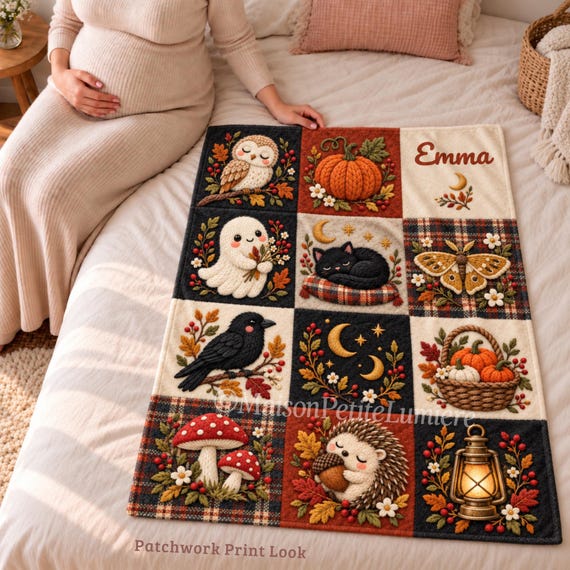 Autumn Woodland Baby Blanket – photo 3