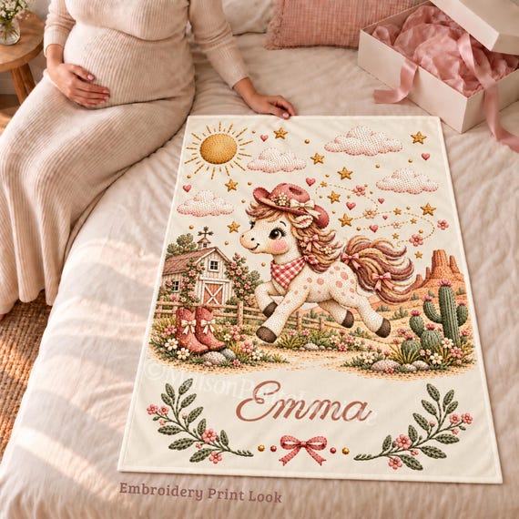 Cute Pony Baby Blanket for Babyshower Party – photo 2