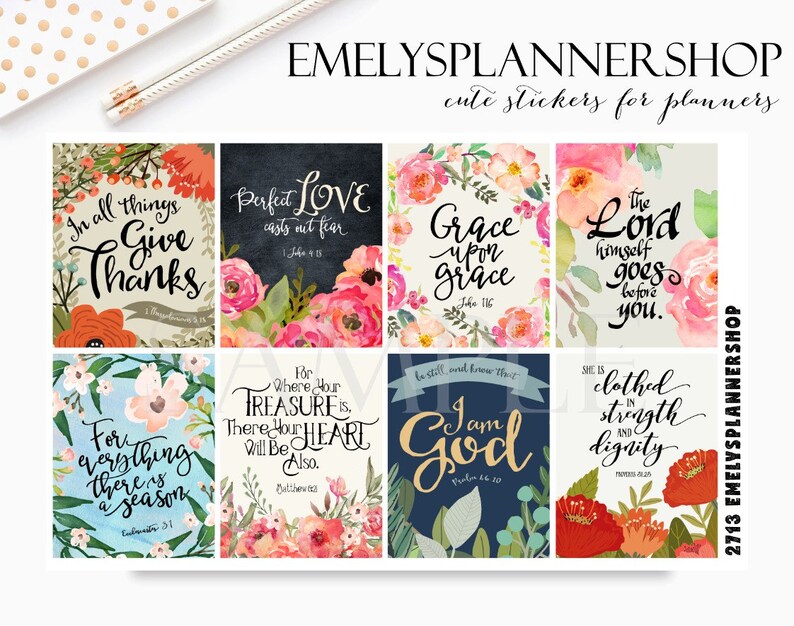 christian stickers bible journal planner stickers 2713 etsy