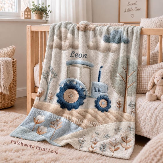 Tractor Baby Blanket