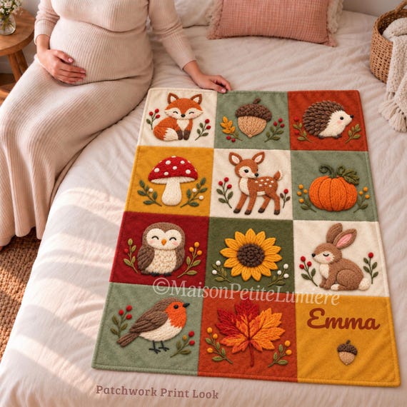 Autumn Woodland Baby Blanket – photo 3