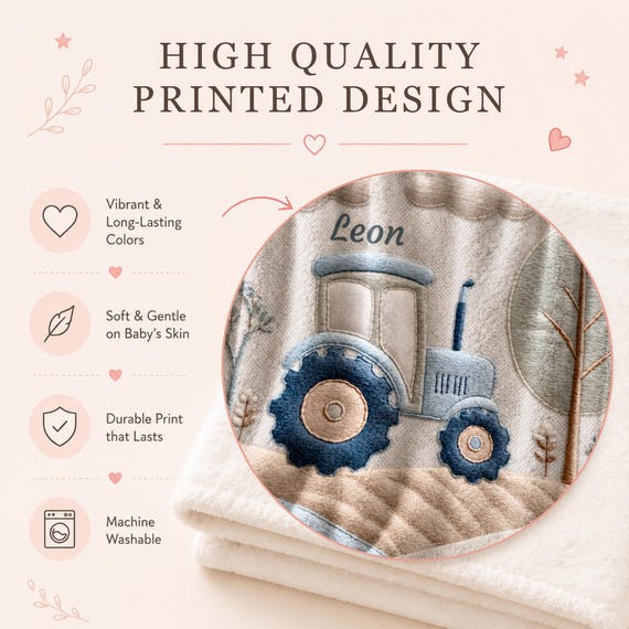 Tractor Baby Blanket – photo 2