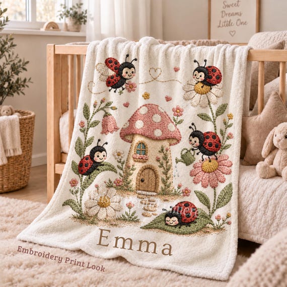 Ladybug Baby Blanket