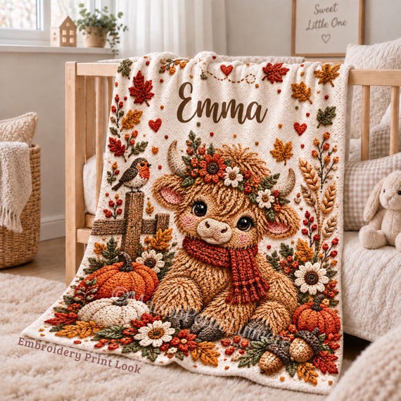 Highland Cow Baby Blanket