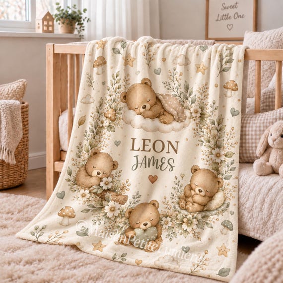 Teddy Bear Baby Blanket