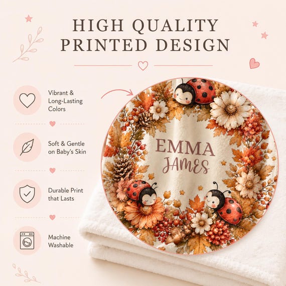 Autumn Ladybug Baby Blanket – photo 2
