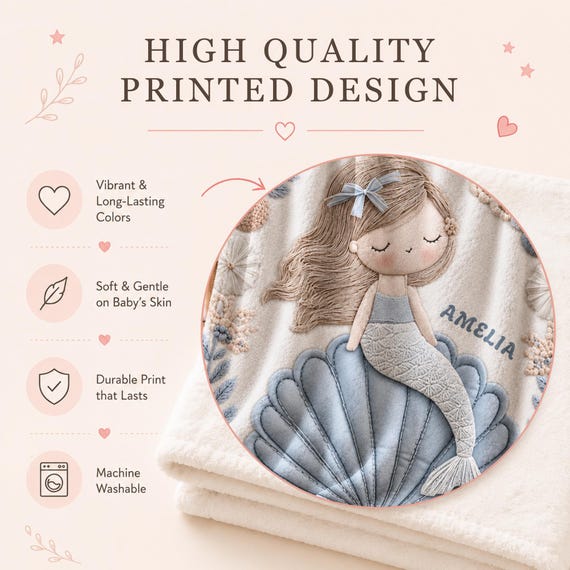 Mermaid Baby Blanket – photo 2