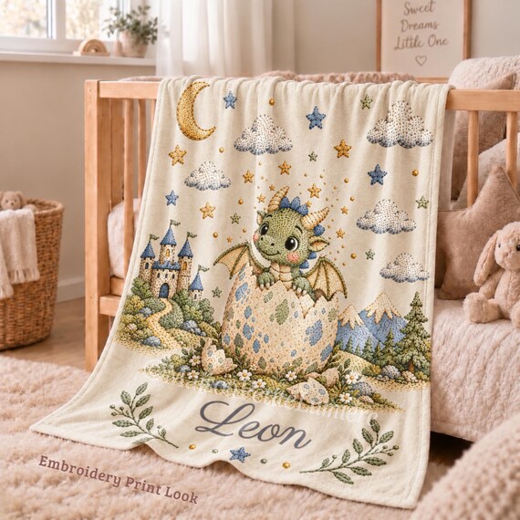 Green Dragon Baby Blanket – photo 3