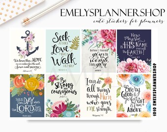 Bible Verse Planner Stickers, Christian Sticker, Bujo Sticker, Agenda Stickers, Bullet Journal  1010