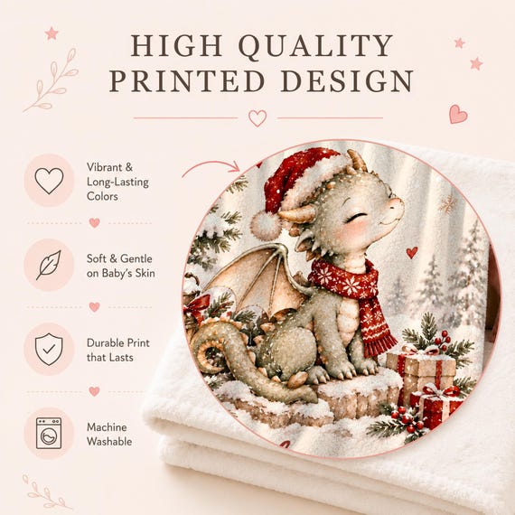 Christmas Dragon Baby Blanket – photo 2