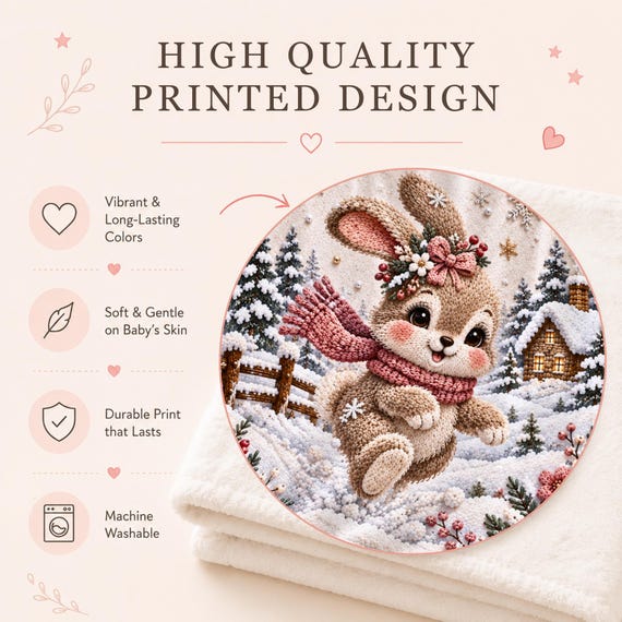Winter Bunny Baby Blanket – photo 2