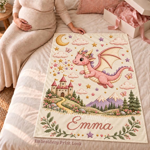Pink Dragon Baby Blanket – photo 2